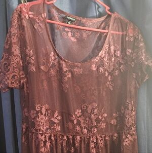 torrid dark burgundy lace Blouse